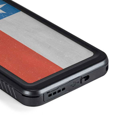 Chile Flag Distressed Galaxy S23 Plus Waterproof Case
